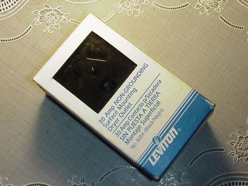 Leviton 30A Surface Mounting Receptacle 5054 Black NEW