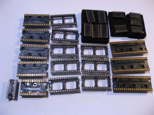 Qty 27 ic socket various machined pin tin-gold clip w component terminals - nos for sale