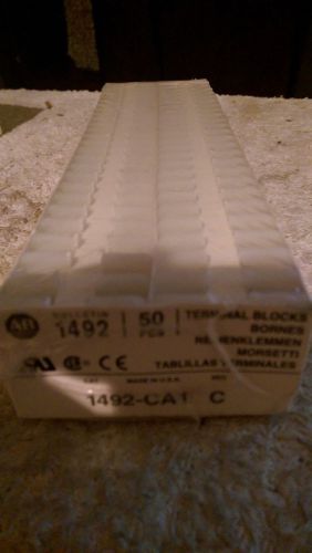 NEW BOX OF 50 ALLEN-BRADLEY WHITE TERMINAL BLOCKS 1492-CA1 SERIES C