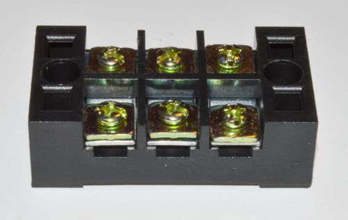 (4 pcs) 600v 25a double row 3 position terminal barrier blocks connector tb-2503 for sale