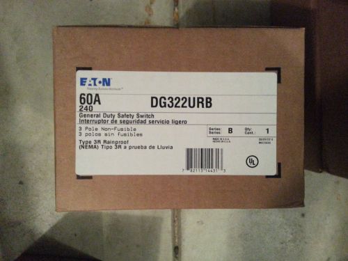 DG322URB Eaton 60A 240 General Duty Safety Switch Type 3R