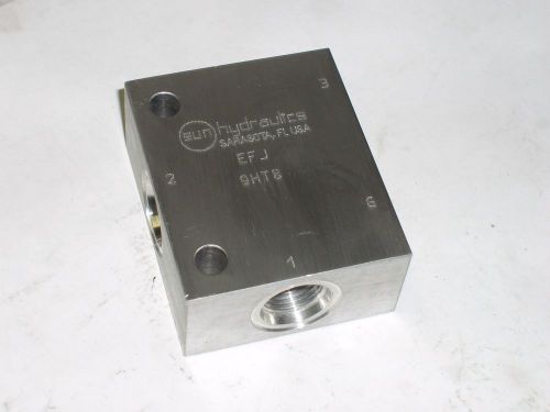Sun hydraulics efj-9ht8 valve manifold with gauge port for sale