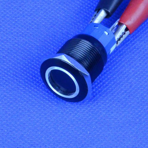 19mm 12v white led 5 pins black push button angel eye metal latching switch car for sale