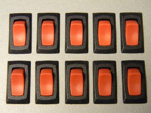 Aircraft avionics rocker switch set of 10, carling, 16a, on-on,  1/4 &#034;spade,snap fit for sale