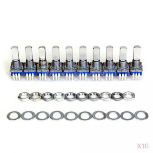 100pcs New 12mm Continuous Rotary Encoder Switches With Built-in Push Button