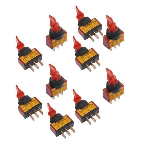 (10pcs)12vdc 20a two position on/off spst 0.47&#034; mount red light toggle switch for sale