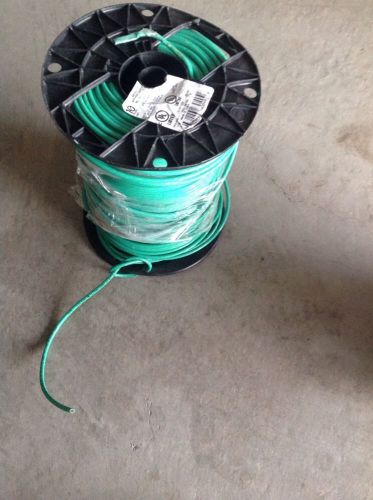 New thhn 10 awg gauge green stranded  wire 500&#039; #10 cable 500 500ft ground for sale