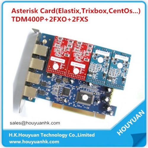 Tdm400p tdm400 4 port fxs fxo card asterisk quad span analog voice board tdm410p for sale
