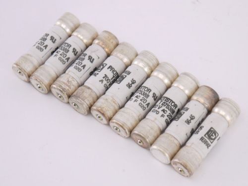 Lot of 9 ferraz shawmut t075388 protistor cylinder fuse cartridge 700vac 20a for sale