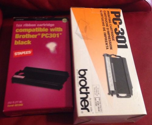 1 BROTHER PC-301 PRINTING CARTRIDGE And Staples Pc 301 Compatible Cart