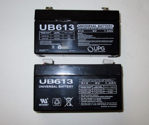 Total of 2   batterys universal ub613, 6v 1.3ah rech. sla for sale