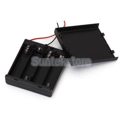 5 Battery Box Holder Case for 4 AA Batteries 6V with on /off Switch Easy Install