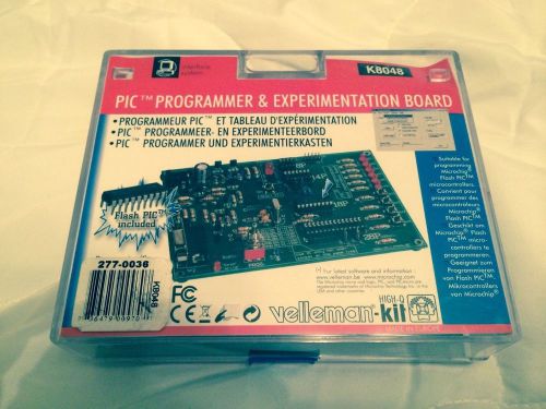 PIC Microcontroller Programmer &amp; Experimentation Board K8048 By Velleman (New!)