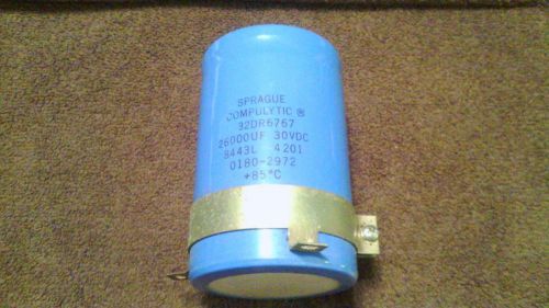 Sprague Compulytic 32DR6767 -  26000UF 30VDC Capacitor - Tested - Free Shipping