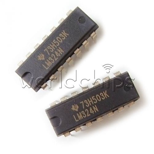 10pcs lm324n lm324 dip-14 ti low power quad op-amp ic new for sale