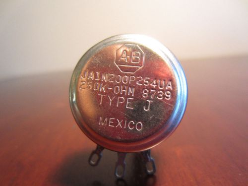 Allen bradley ja1n200ps54ua 250k ohm 8739 type j potentiometer for sale