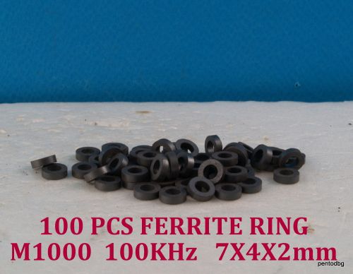 100 PCS FERRITE RING M1000NN-3K 7X4X2mm  100KHz  ORIGINAL SOVIET MADE  RARE