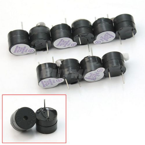 Hot sale durable good industrial 10 pcs 5v active buzzer continous black color for sale