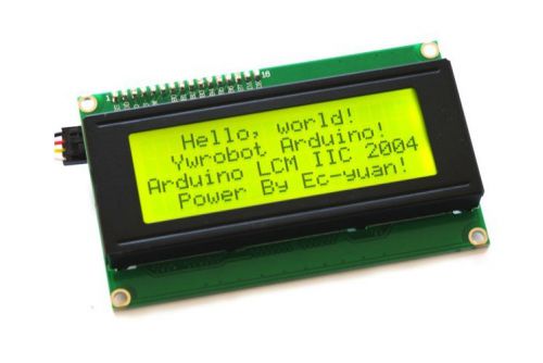 Yellow display iic/i2c/twi/spi serial interface2004 20x4 character lcd module for sale