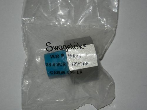 Swagelok vcr reducing adapter body, 1/2 in. vcr x 3/4 in vcr ss-8-vcr-7-12vcrf for sale
