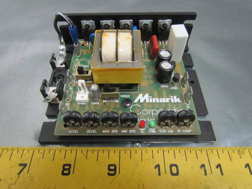 Minarik mm23071a-spec.0531 dc drive 1ph 13 amp input 0-180vdc 10 amp output for sale