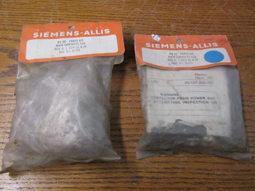 NEW NOS LOT OF 2 Siemens RQ21 Parts Kit Main Contacts For Size 0, 1 CLH 20 &amp; 30