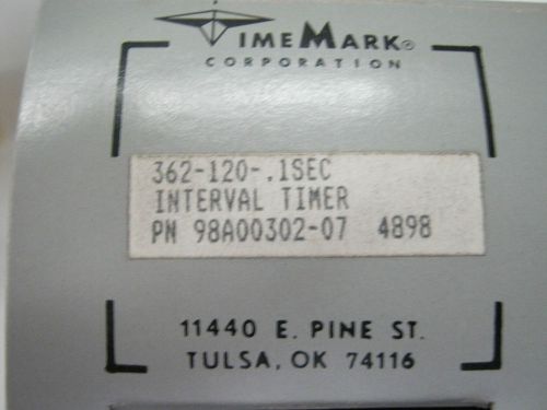 Timemark p/n 362-120-.1 sec, interval timer , p/n 98a00302-07 for sale