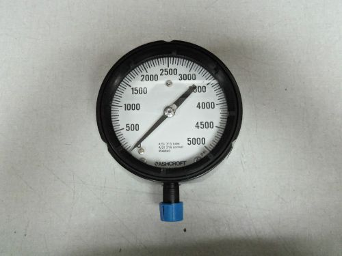 Ashcroft duragauge ash-451279ss04l5000# gauge, 4.5&#034;, 0-5000 psi, 1/2&#034; l.c. ad for sale