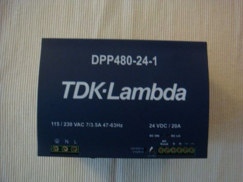 TDK LAMBDA DPP480-24-1 POWER SUPPLY INPUT 115/230V 7/3.5A 47/63Hz OUTPUT 24VDC