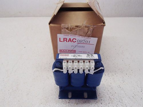 BALDOR LRAC 00201 THREE PHASE LINE REACTOR 12.0 MH, 2 AMPS (NEW)