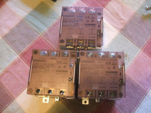 Omron G3PB-215B-2-VD Solid State Contactor, Lot of (3)