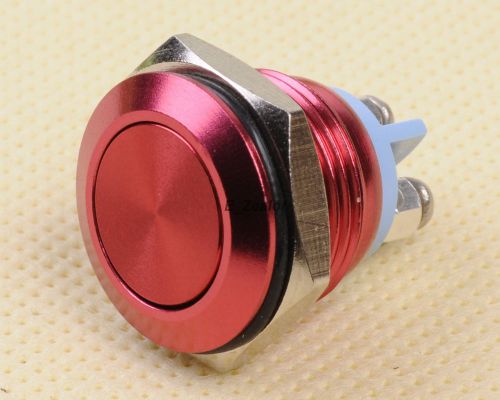 16mm Start Horn Button Momentary Stainless Steel Metal Push Button Switch Red