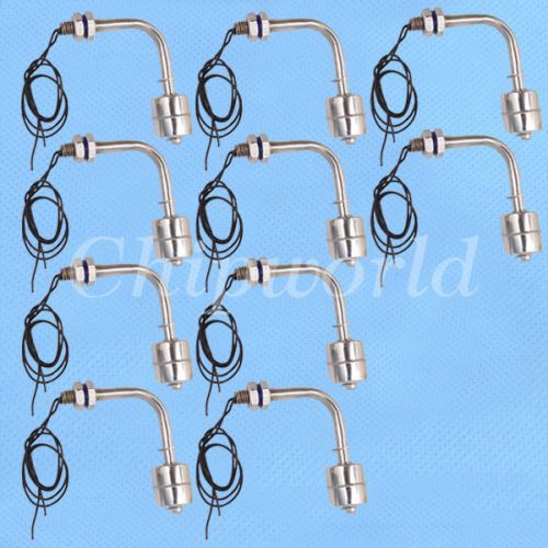 10PCS Liquid Water Level Control Sensor Stainless Steel Float Switch W/ Tracking