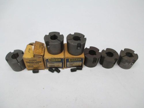 Lot 6 new dodge assorted 1215 3/4 taper lock morse bushing 3/4in id d302775 for sale