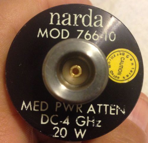 NARDA  MODEL  766-10  20 WATT 10 dB DC-4 GHz POWER ATTENUATOR
