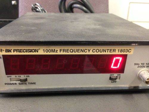 BK Precision 100Mz Frequency Counter 1803C Made In U.S.A. 123-01779 / 155339