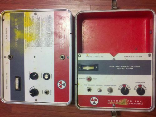 METROTECH P-440 RECEIVER TRANSMITTER COMBO PIPE CABLE LOCATOR TEST EQUIPMENT