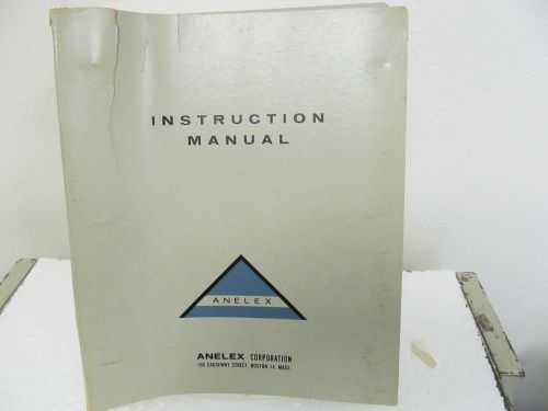 Anelex Series 2, 56-24 High Speed Printer w/Thyratro Module Assy Service Manual