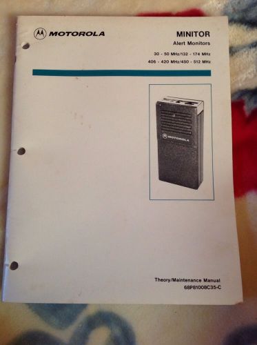 Motorola Minitor Monitor Maintenance Manual Vintage Electronic Alert Fire EMS