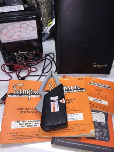 SIMPSON MULTIMETER 260-6P SERIES METER WITH AMP CLAMP AND CASE