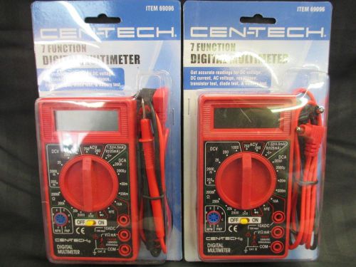 CEN-TECH Digital Multimeter, 7 Function, 19 Ranges 2 For 1 Price