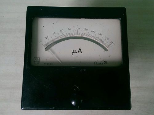 Philips 200uA Meter, Large Scale 4 x 2.25 inch