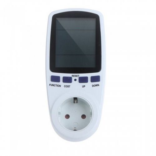 EU Plug Power Energy Meter Wattage Voltage Current Frequency Monitor