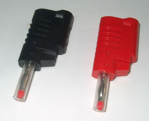 SET OF 2 BANANA 2 TO 1 ADAPTERS 1 X RED + 1 X BLACK  **NEW**