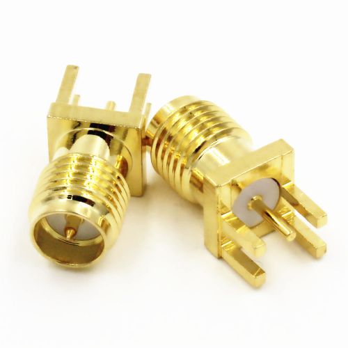 10pcs rp-sma female edge mount pcb board receptacle  rf connector for sale