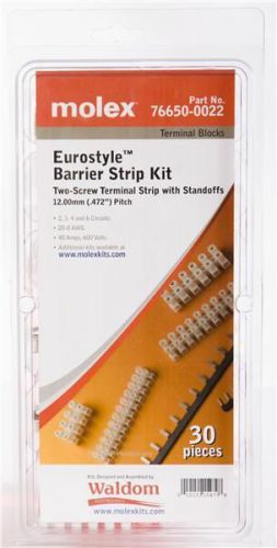 Molex 76650-0022  30 piece eurostyle strip kit two screw terminal w/ standoffs for sale