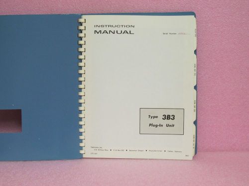Tektronix Manual 3B3 Plug-In Unit Instruction Manual w/Schematics (8/63)