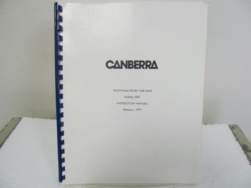 Canberra 2007 photomultiplier tube base instruction manual w/schematic for sale