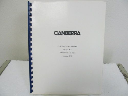 Canberra 2007 Photomultiplier Tube Base Instruction Manual w/schematic