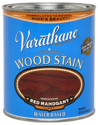 Varathane 247680 1 quart red mahogany water based premium wood stain for sale